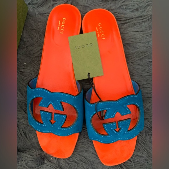 NWT Gucci women’s interlocking G cutout sandals - Picture 10 of 14